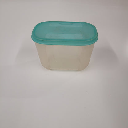 Vintage Tupperware Clear Container 300ml Blue Lid 2087A-2