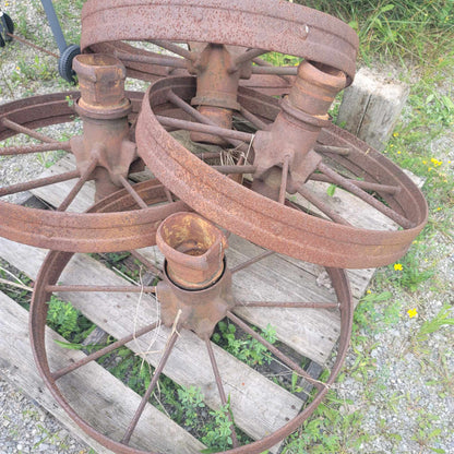 100 yr Old Portable Steam Engine Wheels
