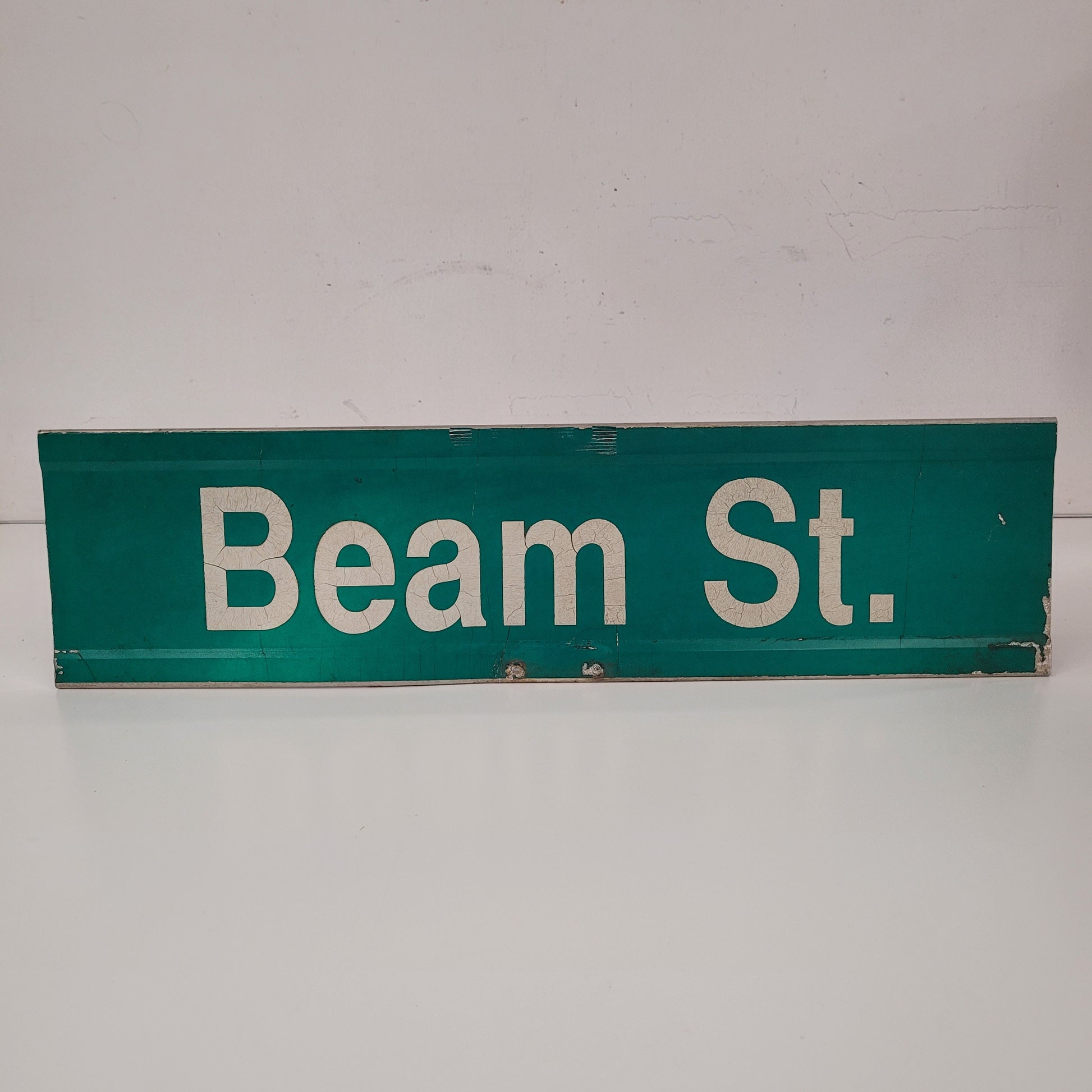 Vintage Authentic Beam St. Street Sign