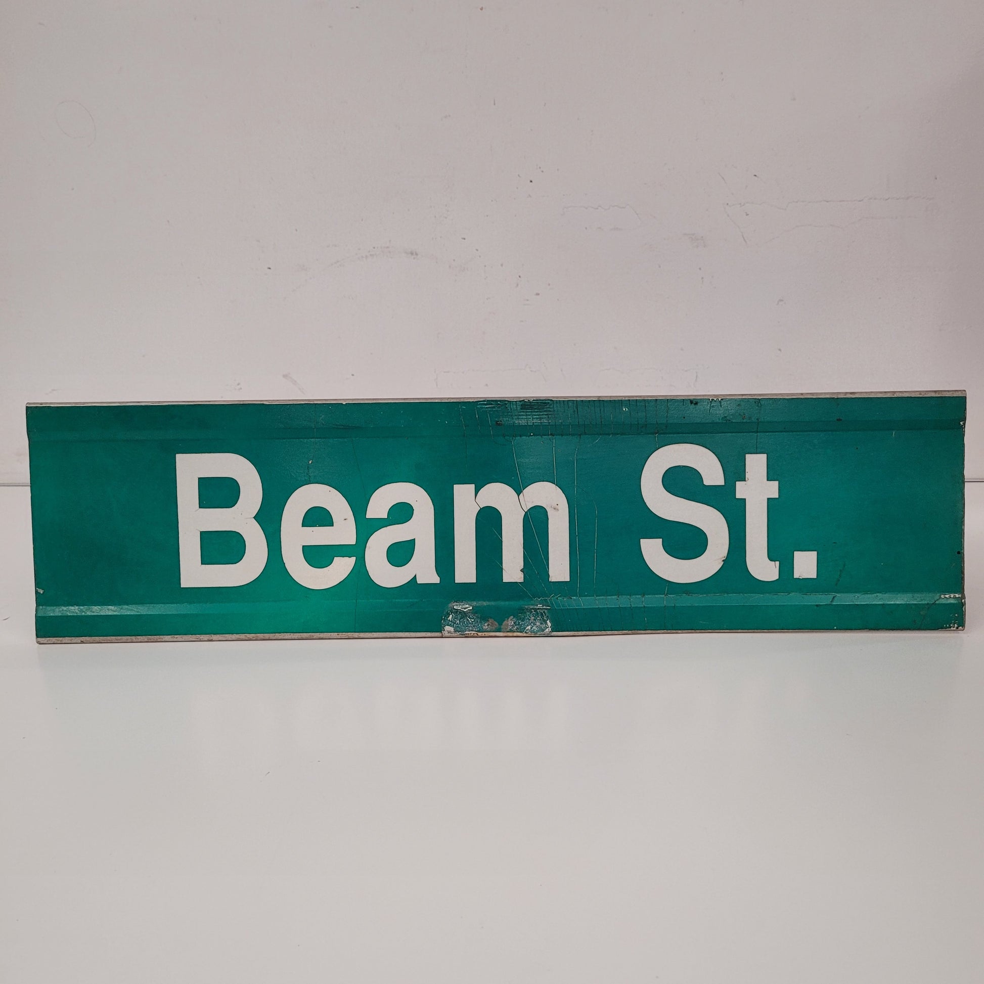 Vintage Authentic Beam St. Street Sign