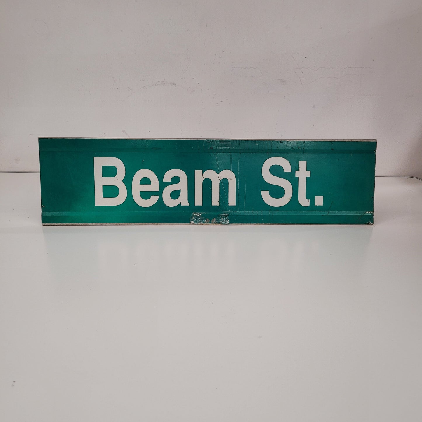 Vintage Authentic Beam St. Street Sign