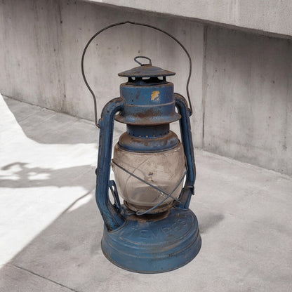 Antique Blue Chalwyn Tempest Lantern Made In England