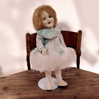 Vintage Porcelain China Doll With Stand