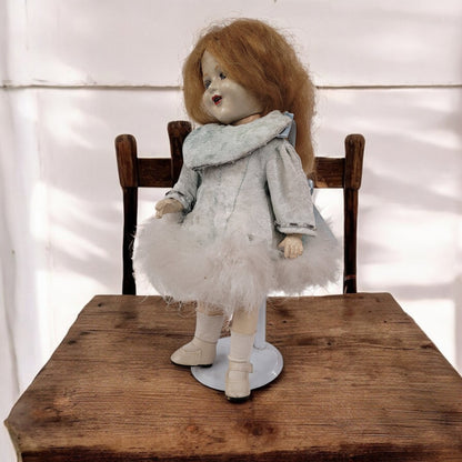 Vintage Porcelain China Doll With Stand