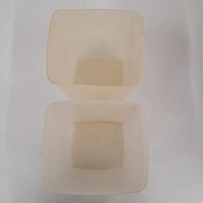 Vintage Tupperware Set Of 2 Clear Stacking Replacement Containers 1311