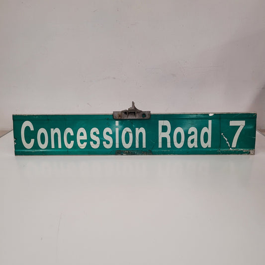 Vintage Authentic Concession Road 7 Street Sign