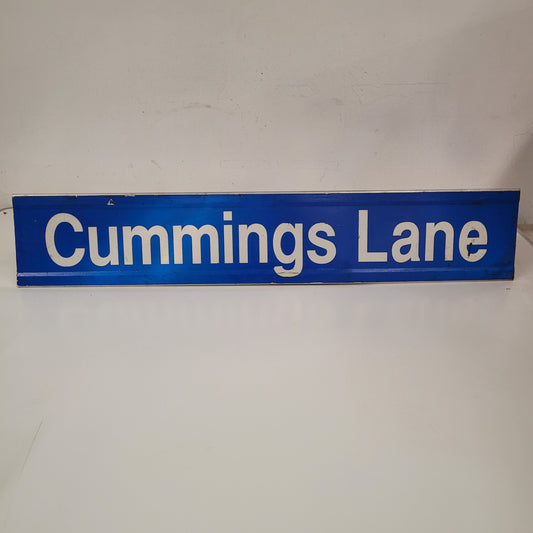 Vintage Cummings Lane Street Marker Sign