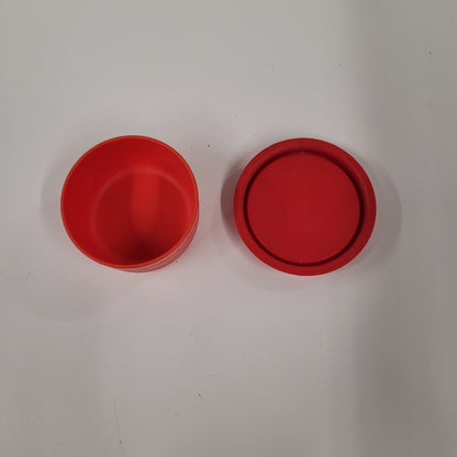 Vintage Red Tupperware Tiny Dip Cup With Lid 1463-8