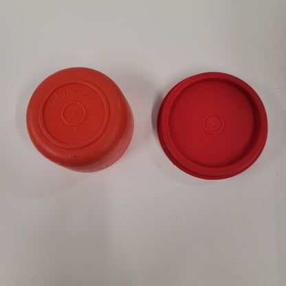 Vintage Red Tupperware Tiny Dip Cup With Lid 1463-8