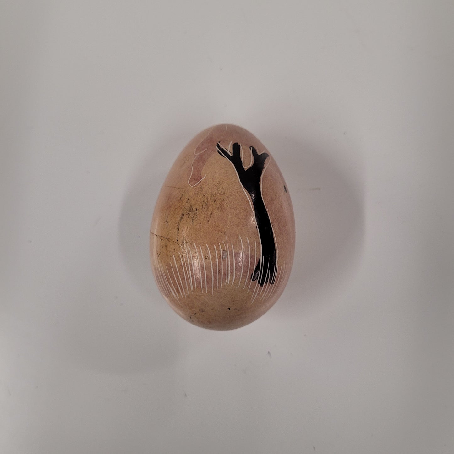 Hand-Carved Hand-Painted Stone Decorative Egg