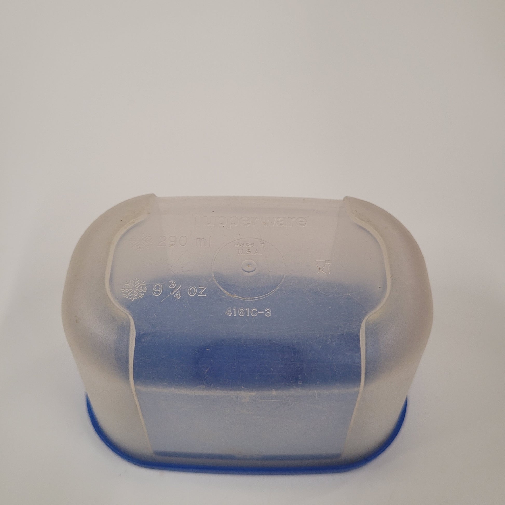 Vintage Clear Tupperware Freezer Mates Container With Blue Lid 4161C-3