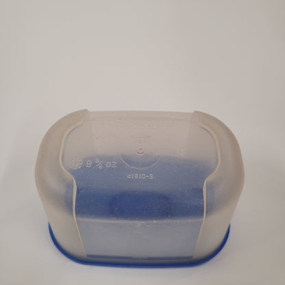 Vintage Clear Tupperware Freezer Mates Container With Blue Lid 4161C-3