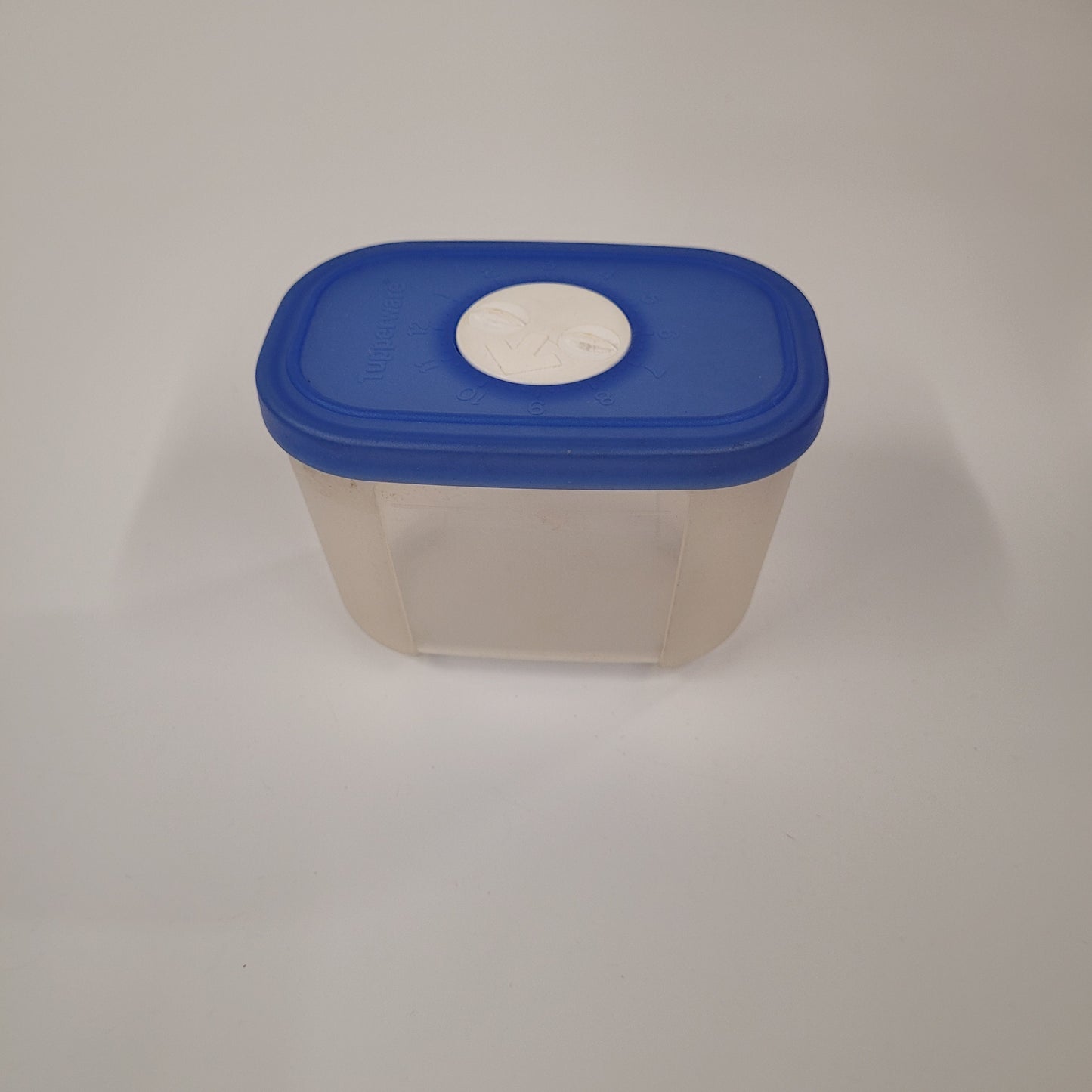 Vintage Clear Tupperware Freezer Mates Container With Blue Lid 4161C-3