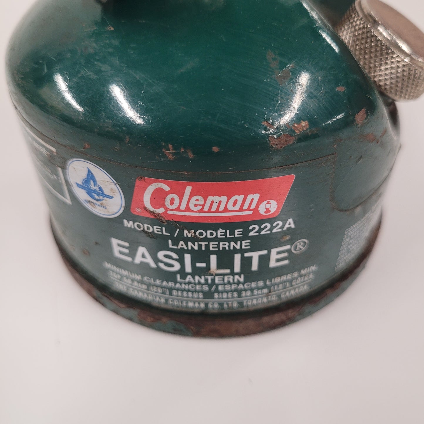 Vintage Green Coleman Easi-lite Model 222A Made In Canada 1984