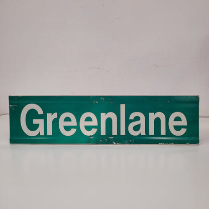 Vintage Authentic Greenlane Street Sign