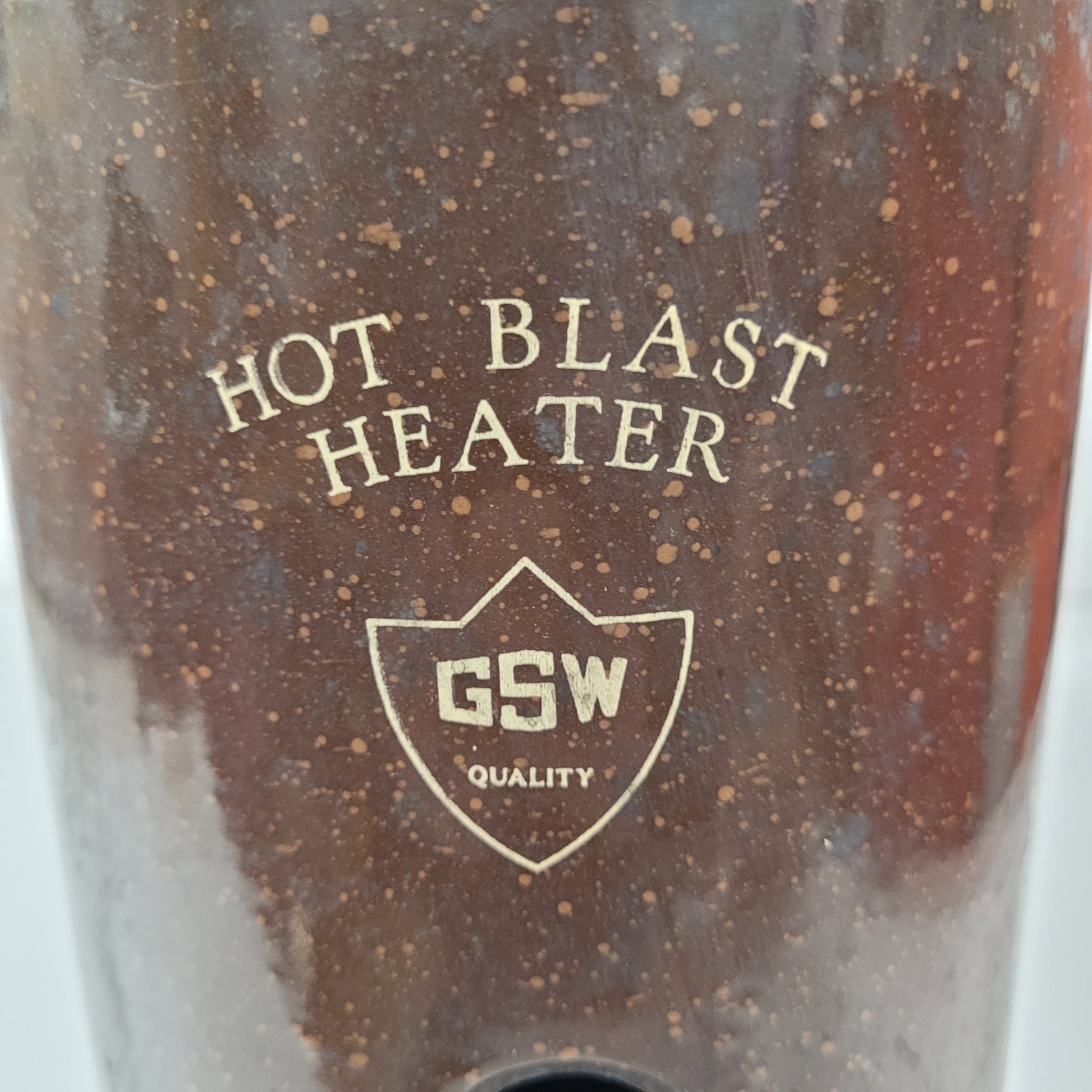 Antique GSW Quality Graniteware Hot Blast Heater