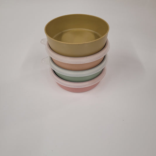 Vintage Tupperware Little Wonders Snack Bowls 4 Bowls 3 Lids 1286