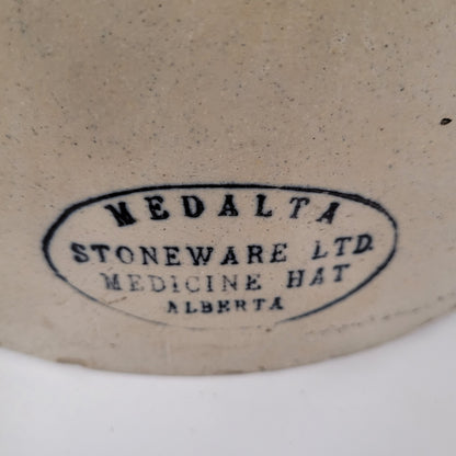 Antique Medalta Stoneware Ltd. 4 Gallon Crock With Lid Medicine Hat Alberta