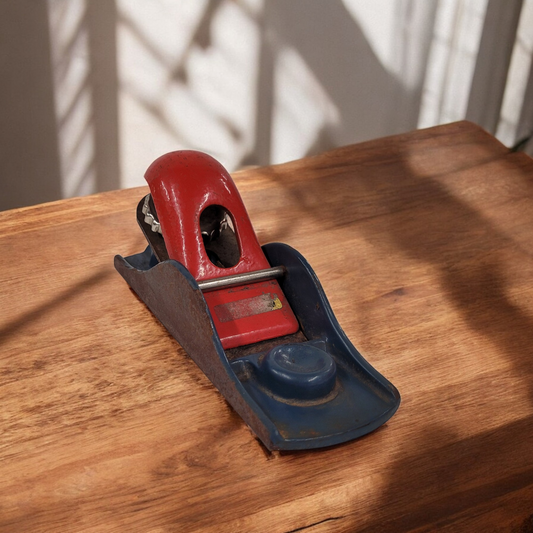 Vintage Red And Blue 6-1/2" Block Plane