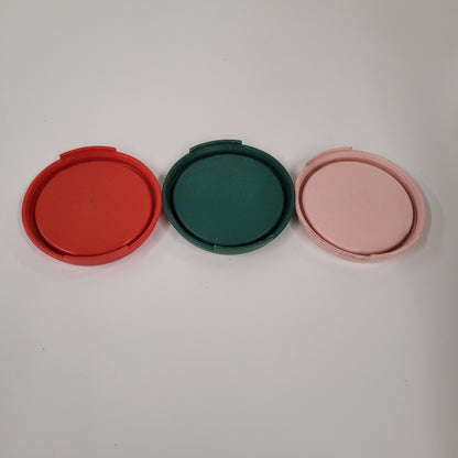 Set Of 3 Vintage Tupperware Modular Mates Lids 1607