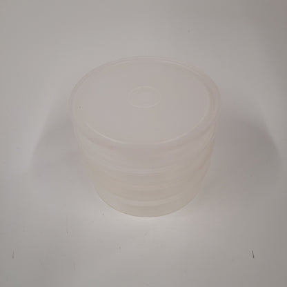 Set Of 4 Vintage Tupperware Clear Hamburger Patty Keeper Replacement Containers 882A