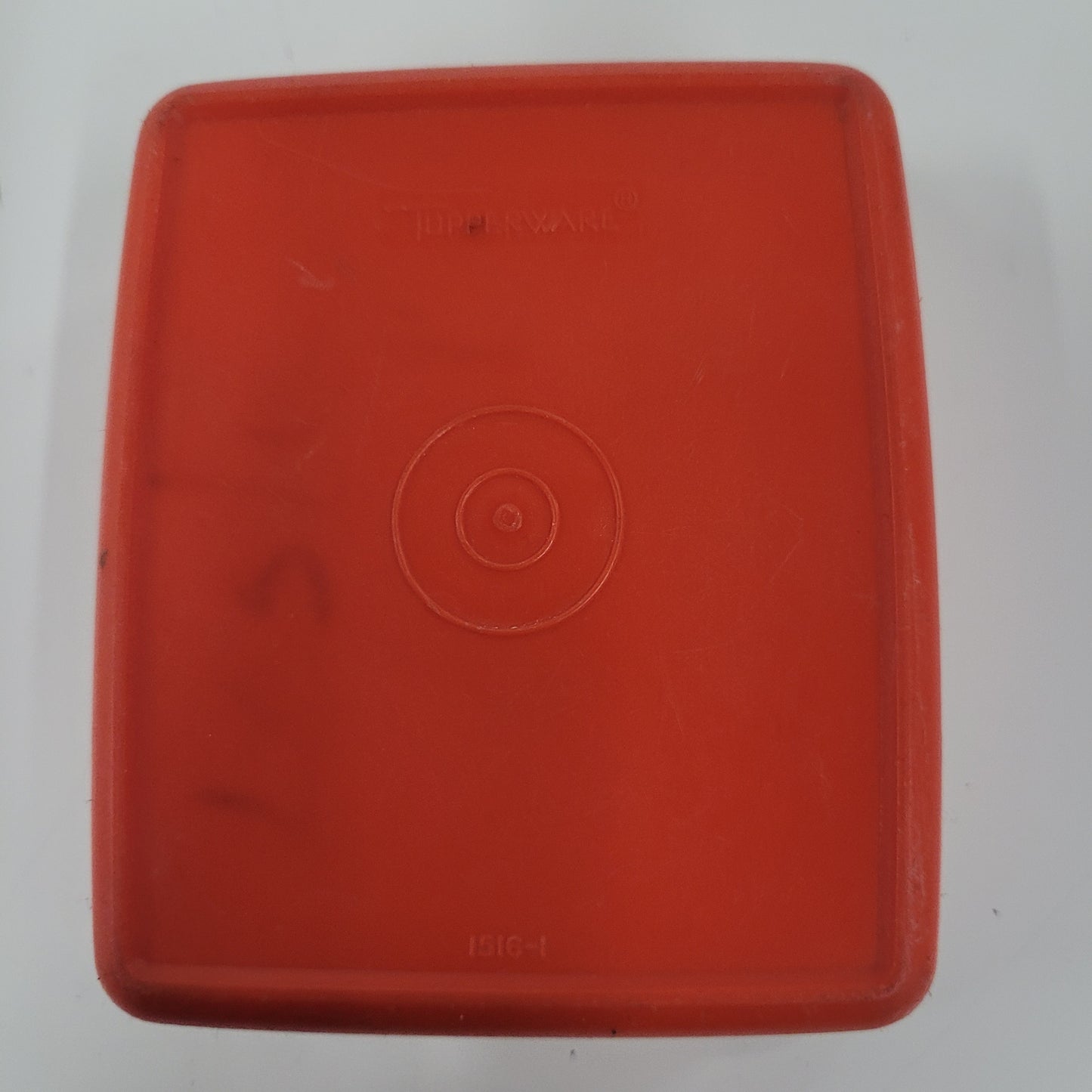 Vintage Small Red Tupperware Snack Keeper With Lid 1516-1