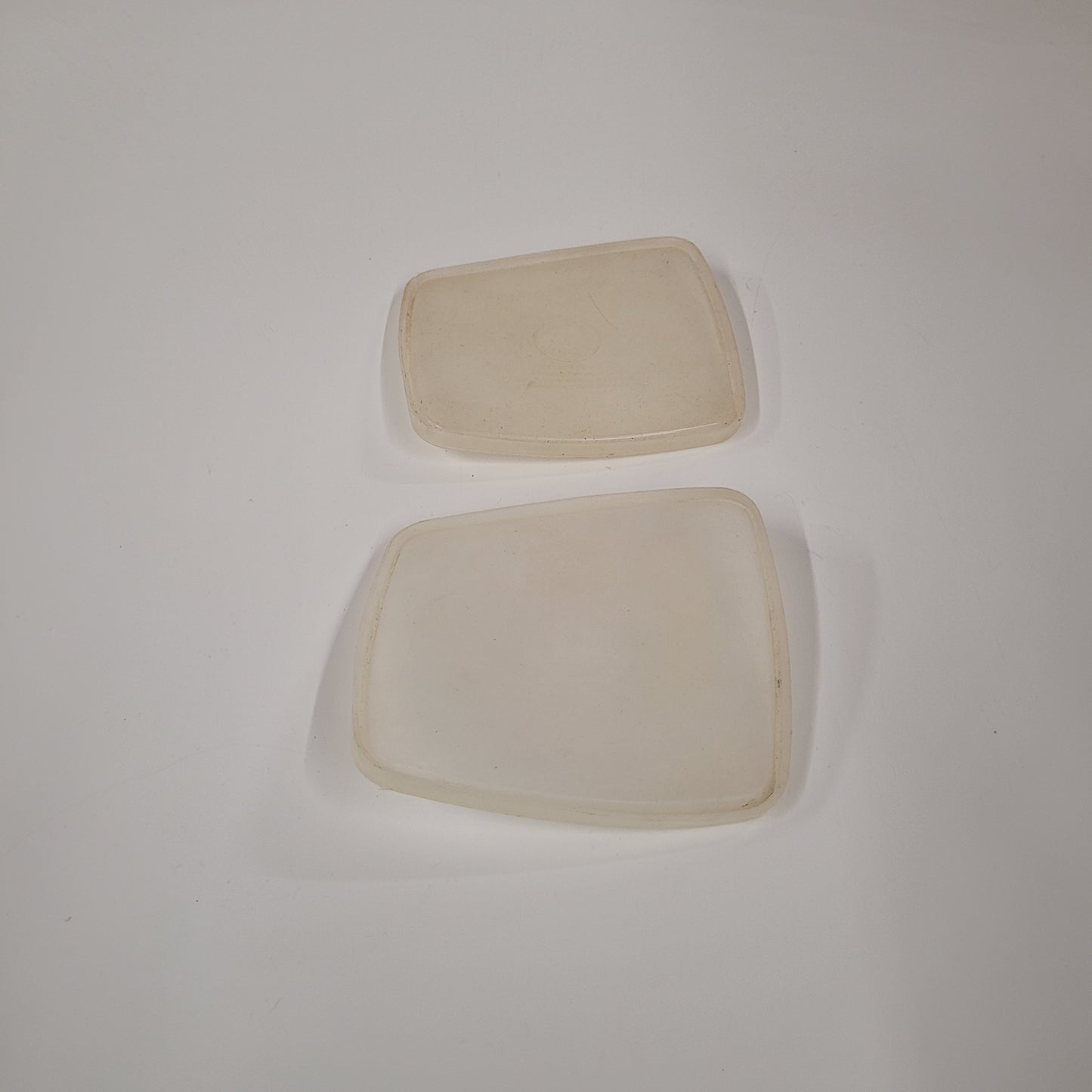 Set Of 2 Vintage Tupperware Clear Square Replacement Lids 310