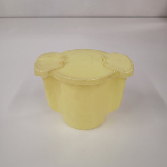 Vintage Yellow Tupperware 2 Sided Flip Top Container With Lid 577-10