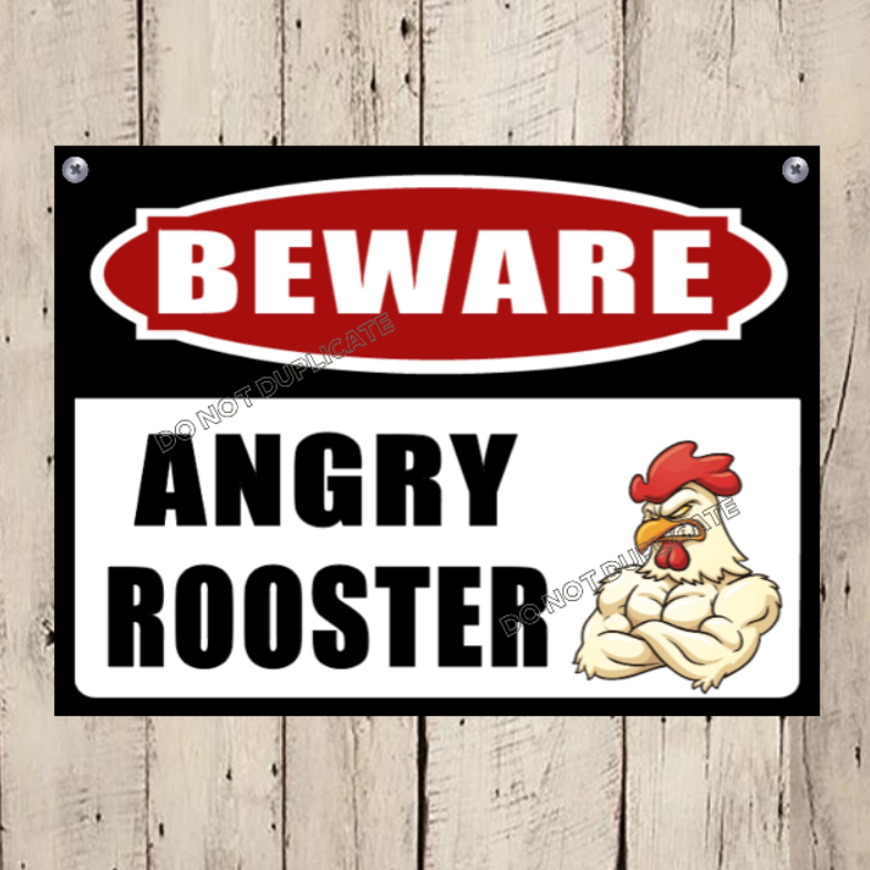 chicken coop rooster sign 