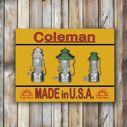 coleman lantern sign 