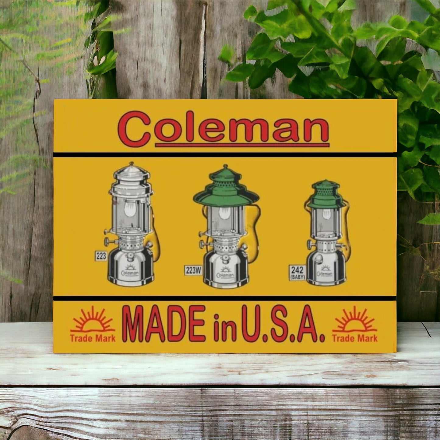 coleman lantern sign 