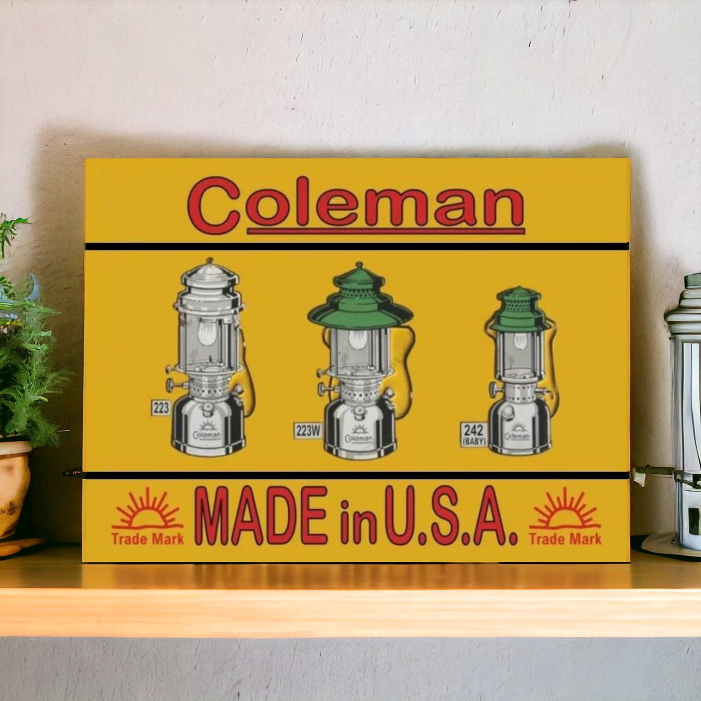 coleman lantern sign 