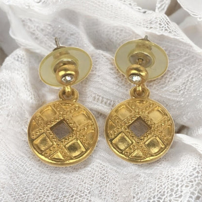 Gold Coro Pierced Earrings Vintage