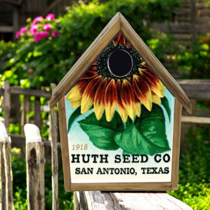 sunflower bird house 
