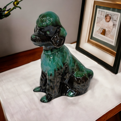 Blue Mountain Pottery Poodle Statue Canadian Art Pottery Dog