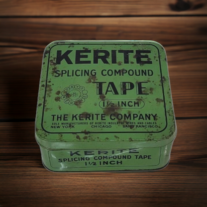 Vintage Kerite Brand Tin  Splicing Compound Tape