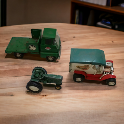Antique Tin Toy Toys Trucks and Tractor