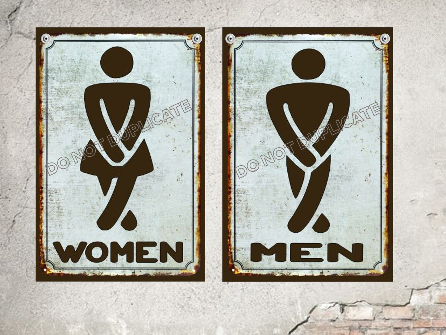 Bathroom Signs Mens And Womens Coastal Wall Decor