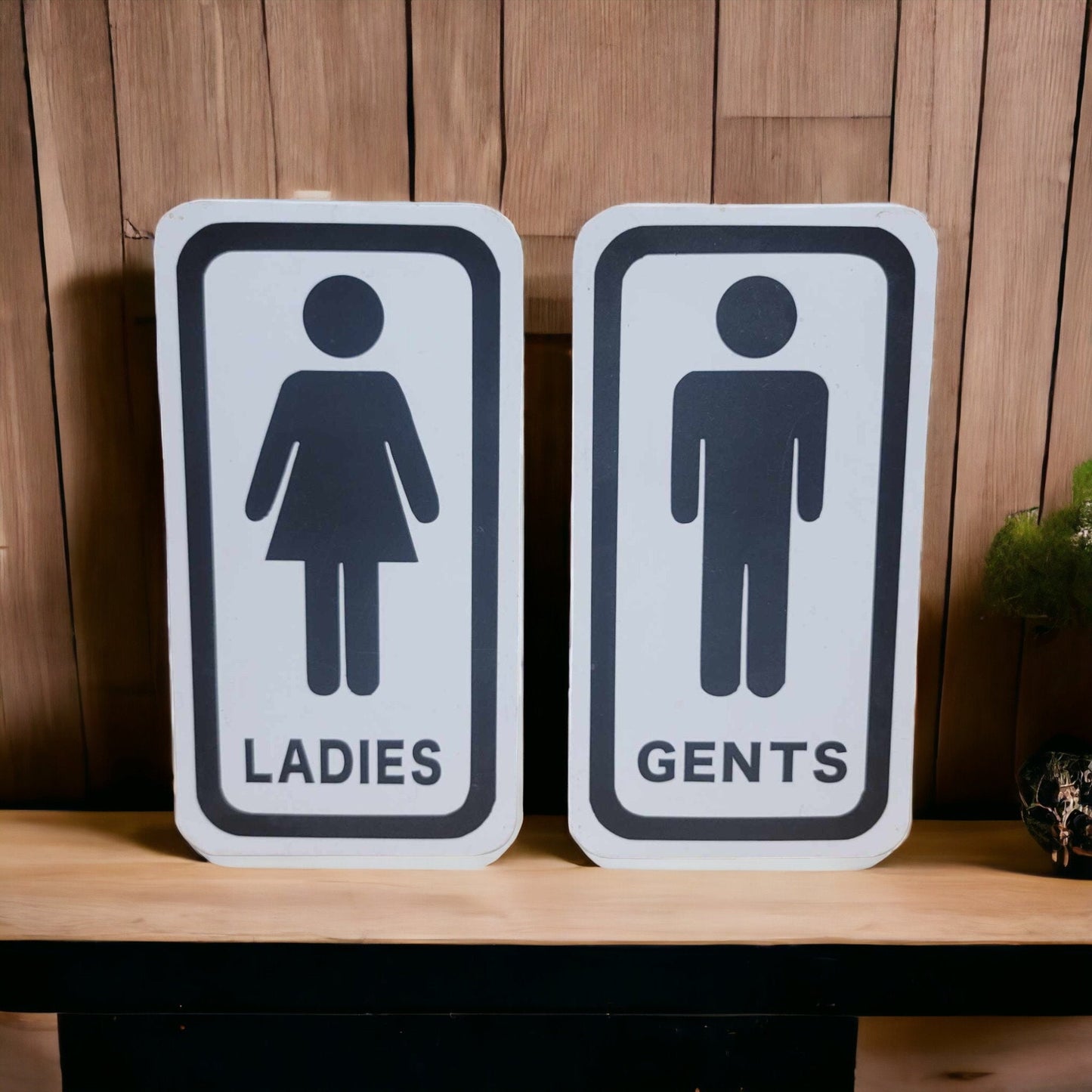 Mens And Womens Metal Bathroom Restroom Toilet Sign