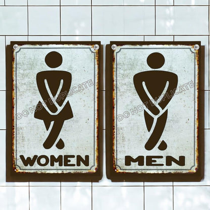 Bathroom Signs Mens And Womens Coastal Wall Decor