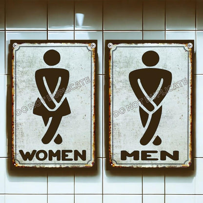 Bathroom Signs Mens And Womens Coastal Wall Decor