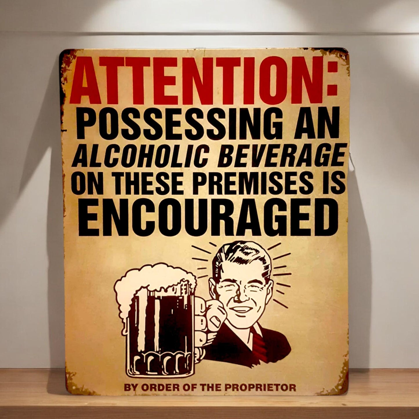 Drinking Sign Tin Beer Bar Sign Man Cave Garage Decor