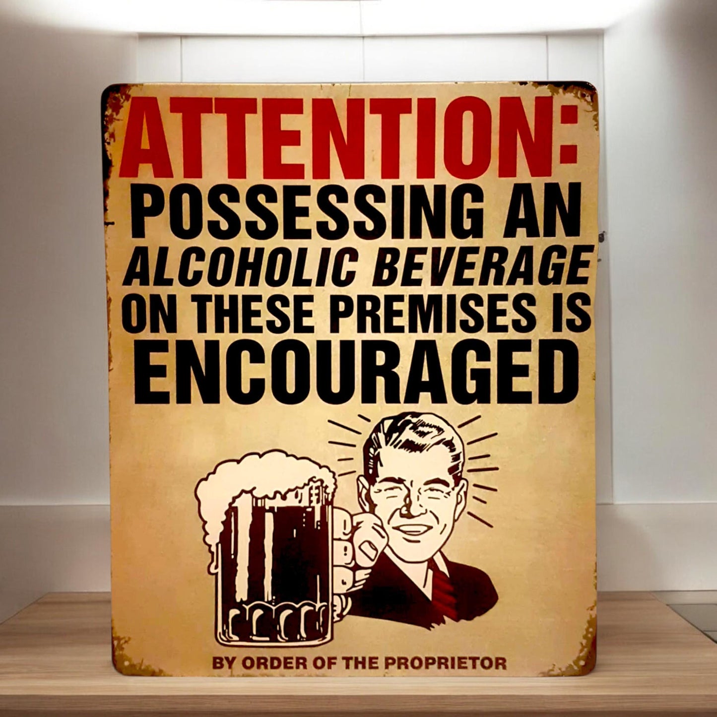 Drinking Sign Tin Beer Bar Sign Man Cave Garage Decor