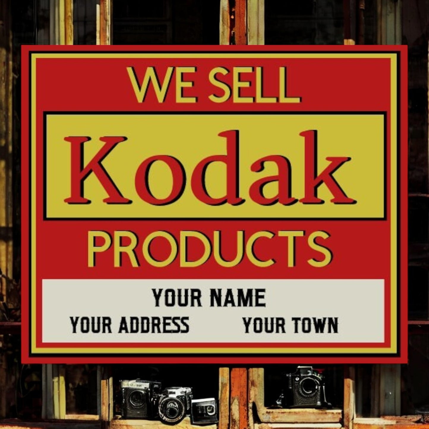 Kodak Trade Sign Personalized Options