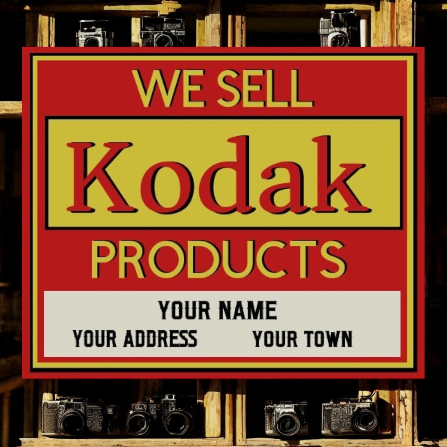 Kodak Trade Sign Personalized Options