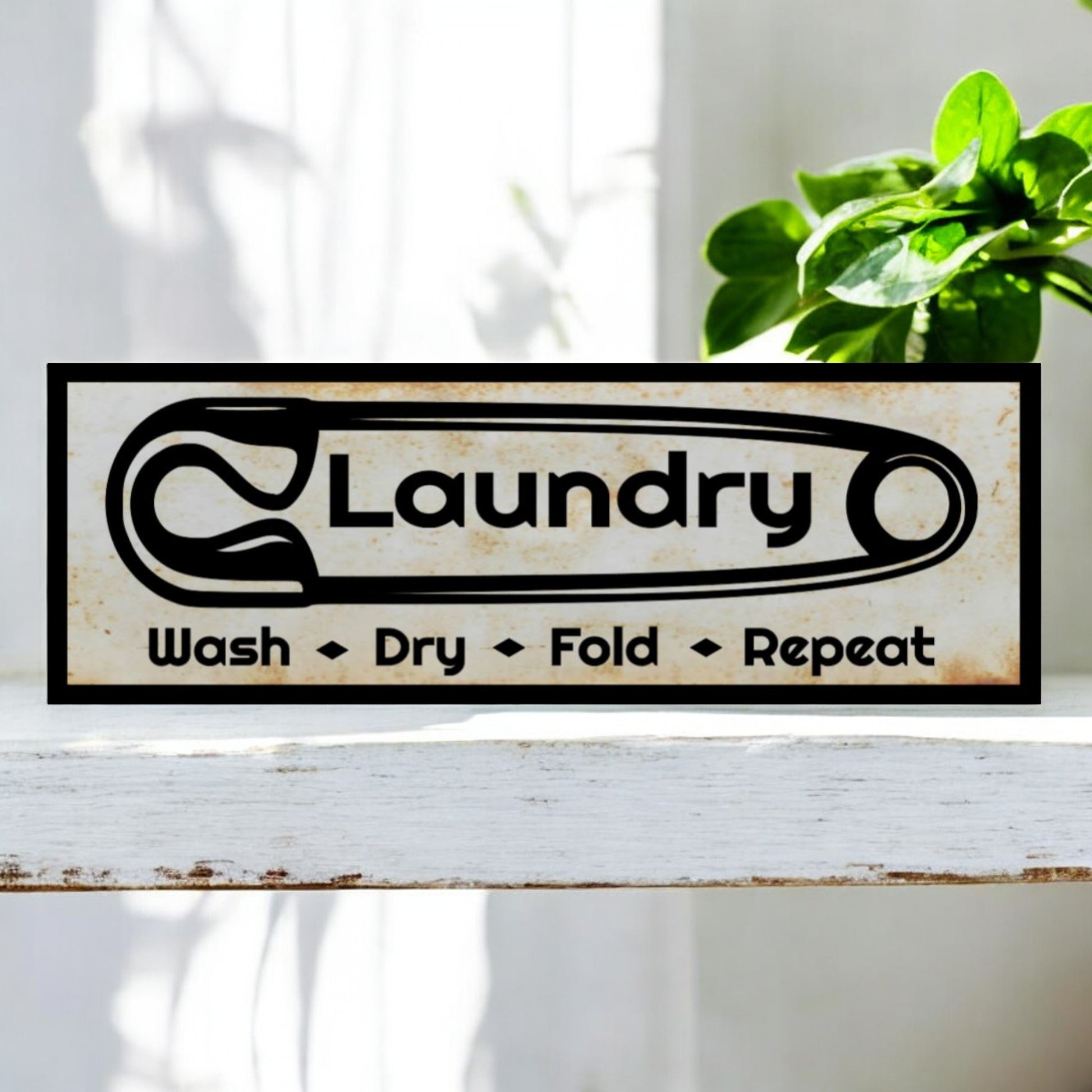 rustic laundry sign 