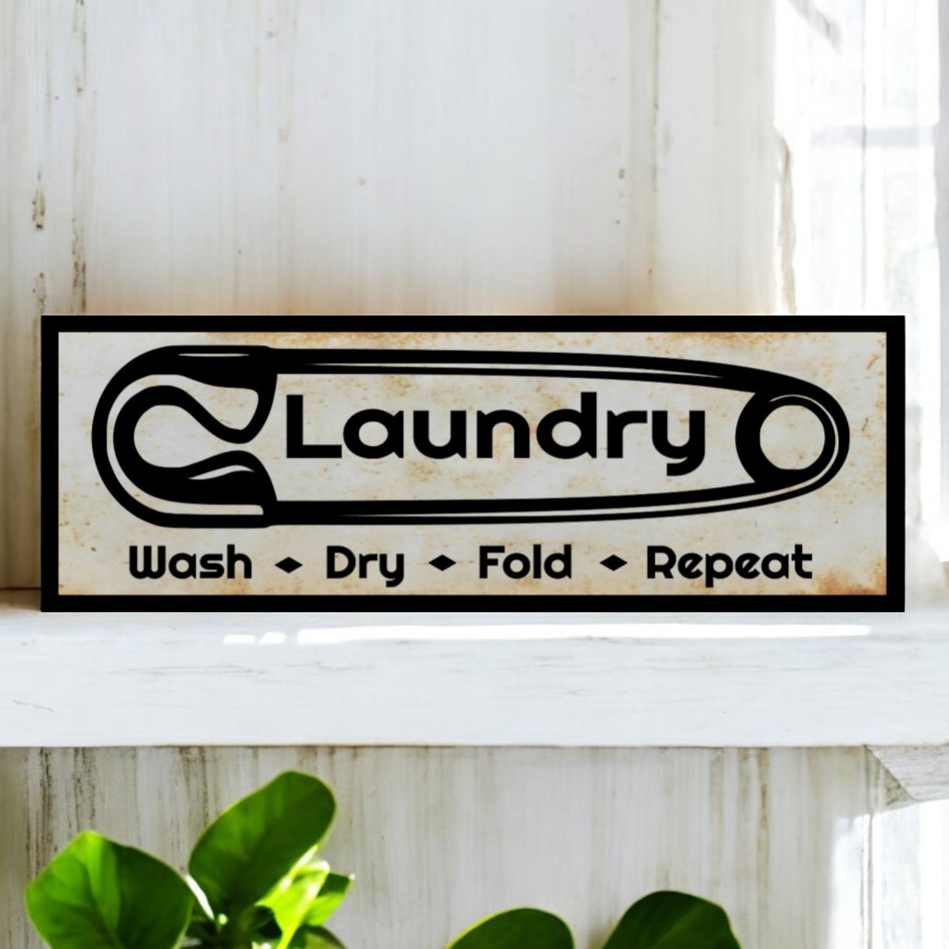 rustic laundry sign 