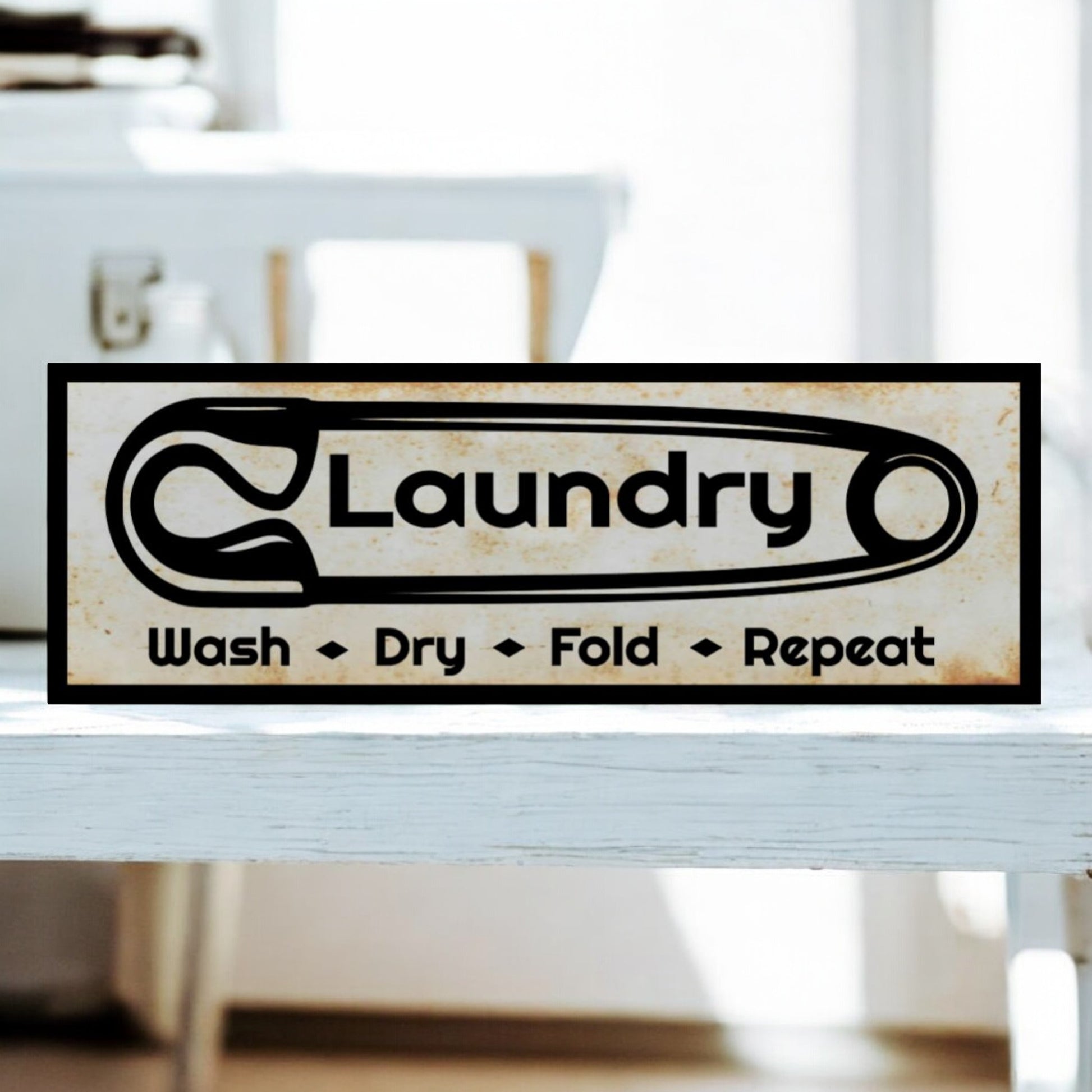 rustic laundry sign 