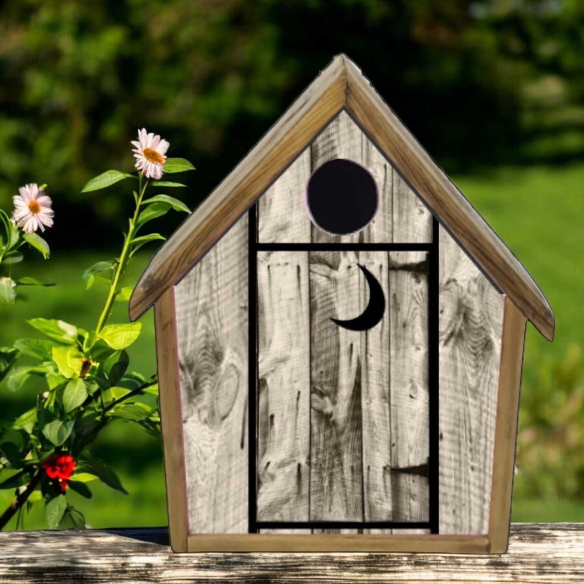 rustic outhouse bird house 