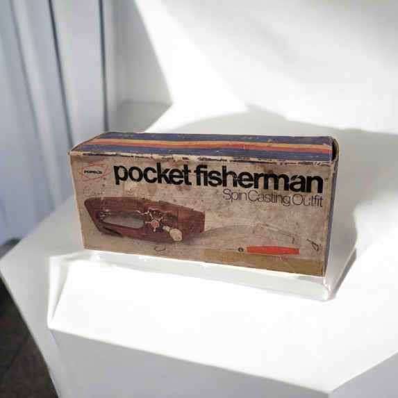 Popeils Pocket Fisherman Spin Casting Outfit In Original Box